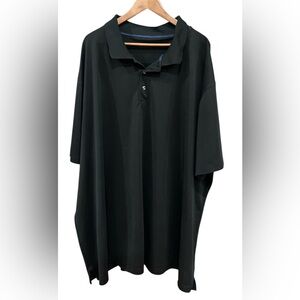 Amazon Essentials Short Sleeve Black Polo- Men's Big & Tall Size 5XLT